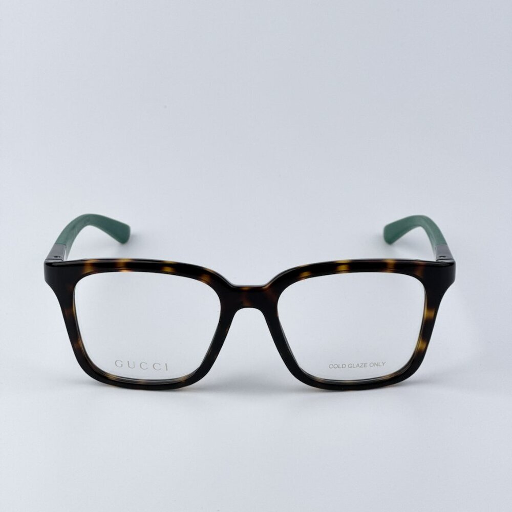 Gucci GG1738O 003 BRAND NEW Eyeglasses Havana Green Unisex Square
